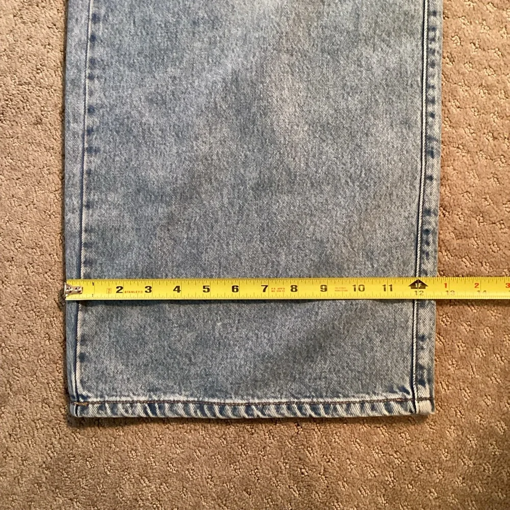 Wild Fable 🆕 Rigid Denim loose jeans, low rise, light wash. Cord waist tie,Small - Picture 6 of 11